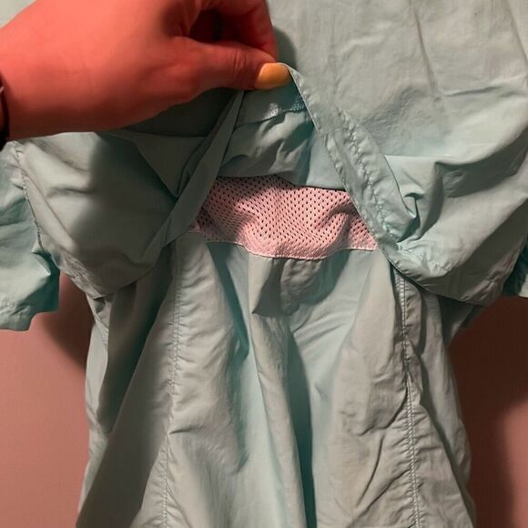 Swiss Alps Women's Blue Short Sleeve Button Down Fishing Shirt Size Medium - Picture 8 of 11